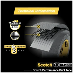 Brico Dubbelzijdige Tape-3M Scotch Ducttape Universal Grijs 25M 48Mm