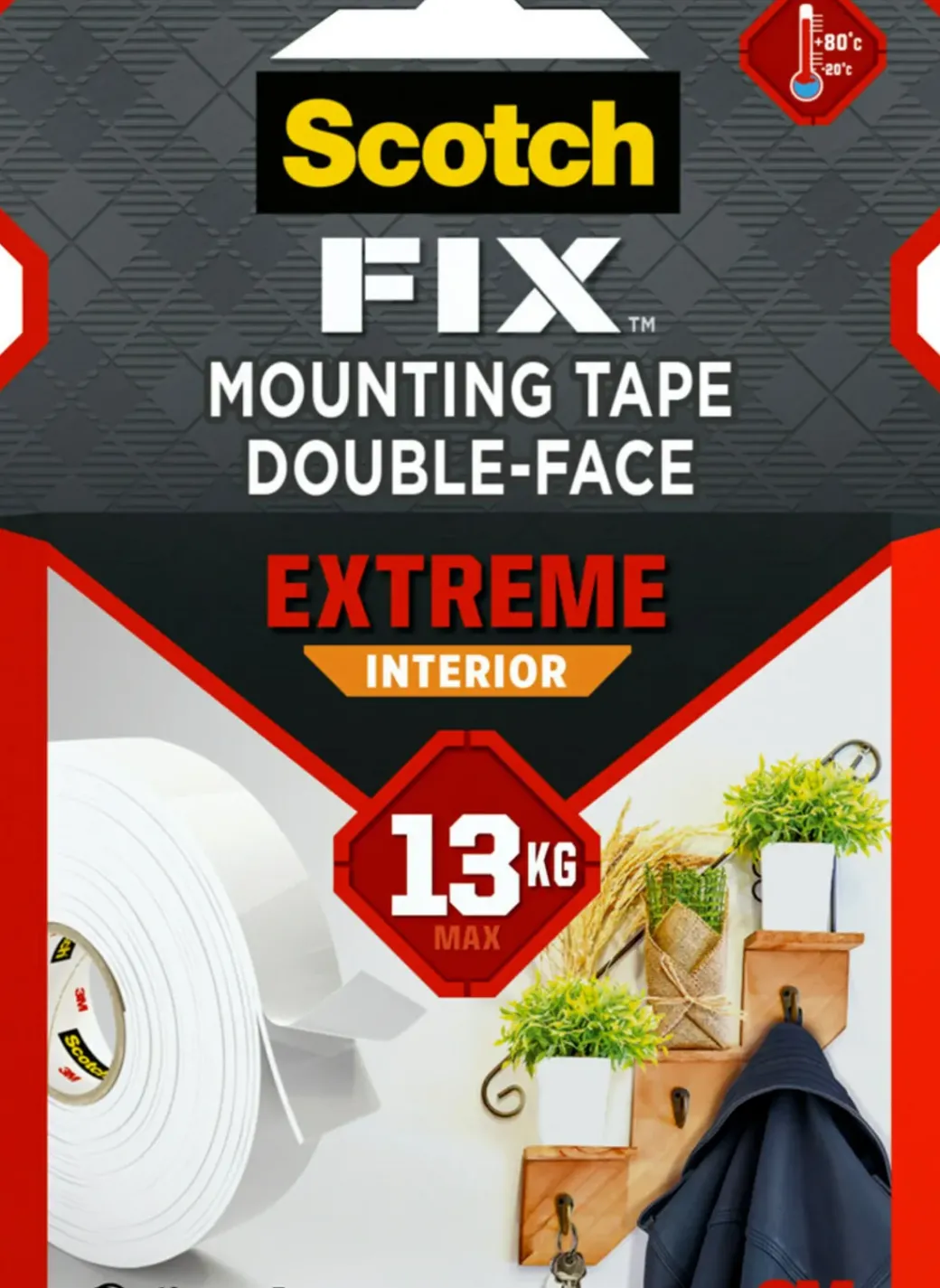 Brico Dubbelzijdige Tape-3M Scotch Montagetape Voor Binnen Extreme Pgs05-1950-P 19Mm 5M