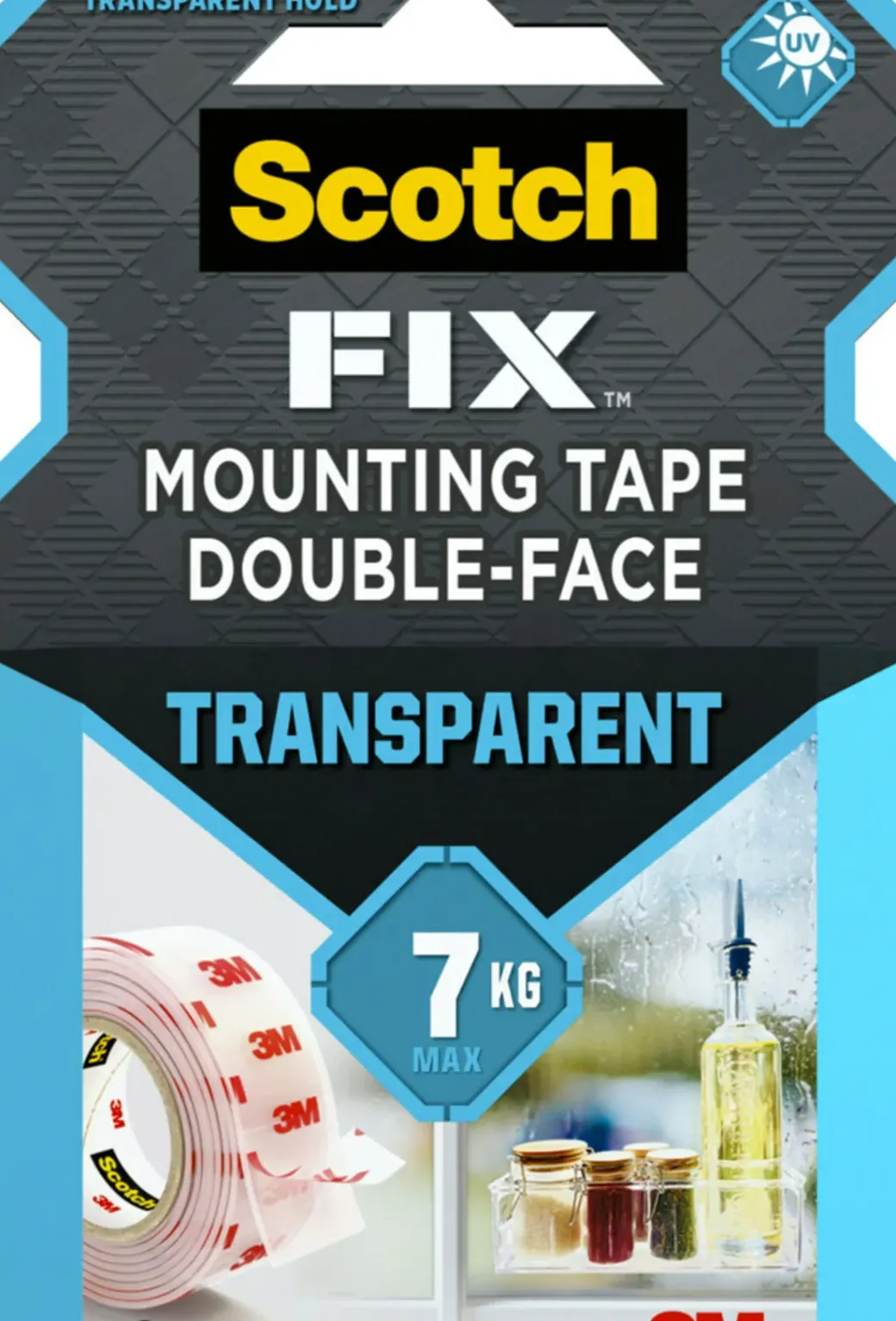 Brico Technische Tape-3M Scotch Transparant Montagetape 19Mmx1,5M