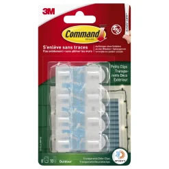 Brico Ophangsystemen-3M Transparente Deko-Clips Outdoor Command™ 17017Clr-Aw