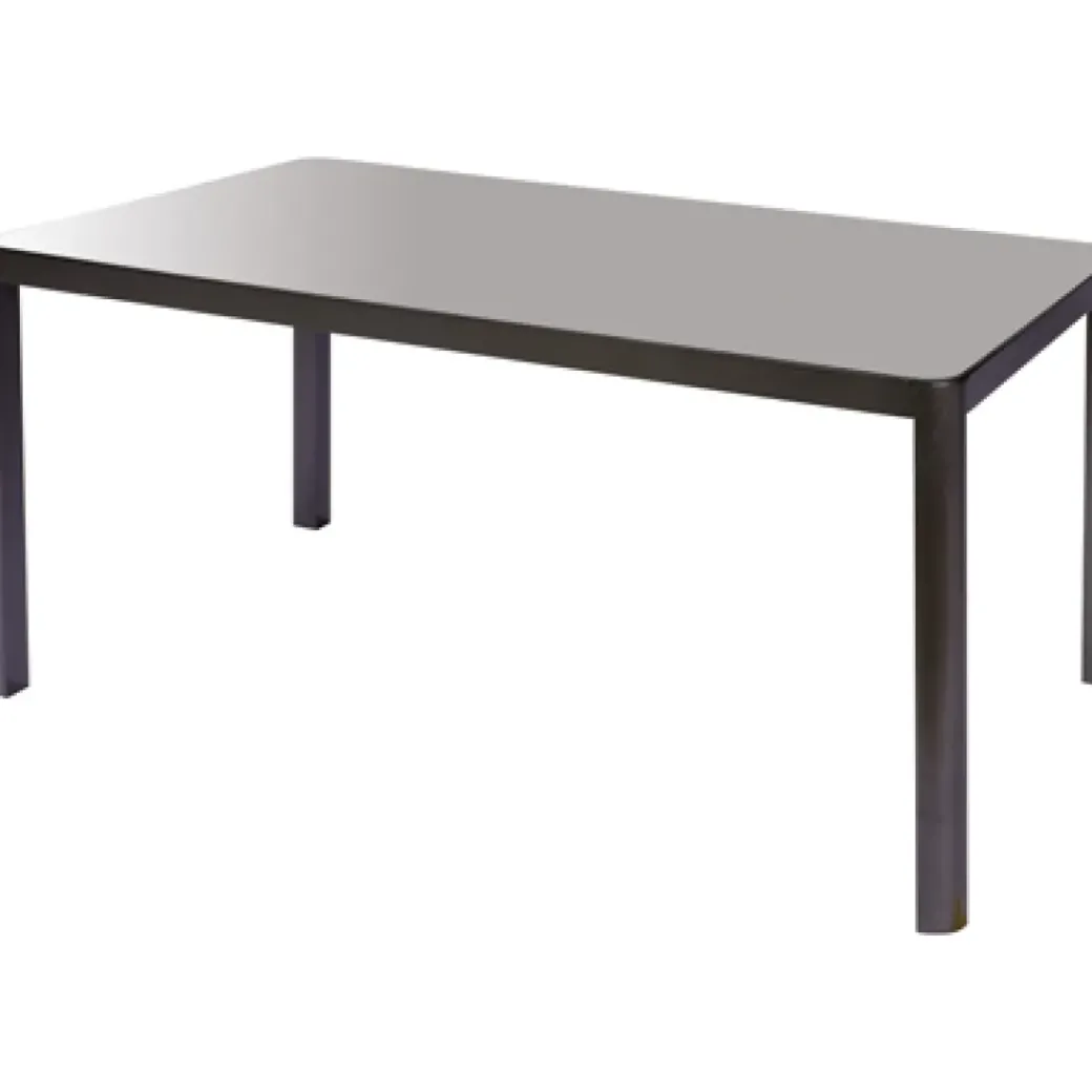 Brico Tuintafels-Macari Tuintafel + Verstelbare Poten Glas/Aluminium 150X90X75Cm
