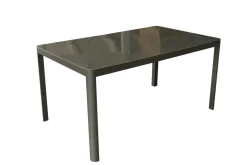 Brico Tuintafels-Macari Tuintafel + Verstelbare Poten Glas/Aluminium 150X90X75Cm