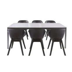 Brico Tuintafels-Macari Tuintafel Aluminium/Glas 200X100X75Cm