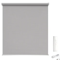 Brico Isolerende Raamdecoratie-Madeco 1898 E-Roll Gemotoriseerd Screen Rolgordijn Grijs 150X250Cm
