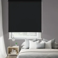 Brico Rolgordijnen-Madeco 1499 Verduisterend Rolgordijn Effen Zwart 120X250Cm