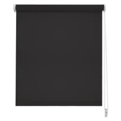 Brico Rolgordijnen-Madeco 1499 Verduisterend Rolgordijn Effen Zwart 120X250Cm