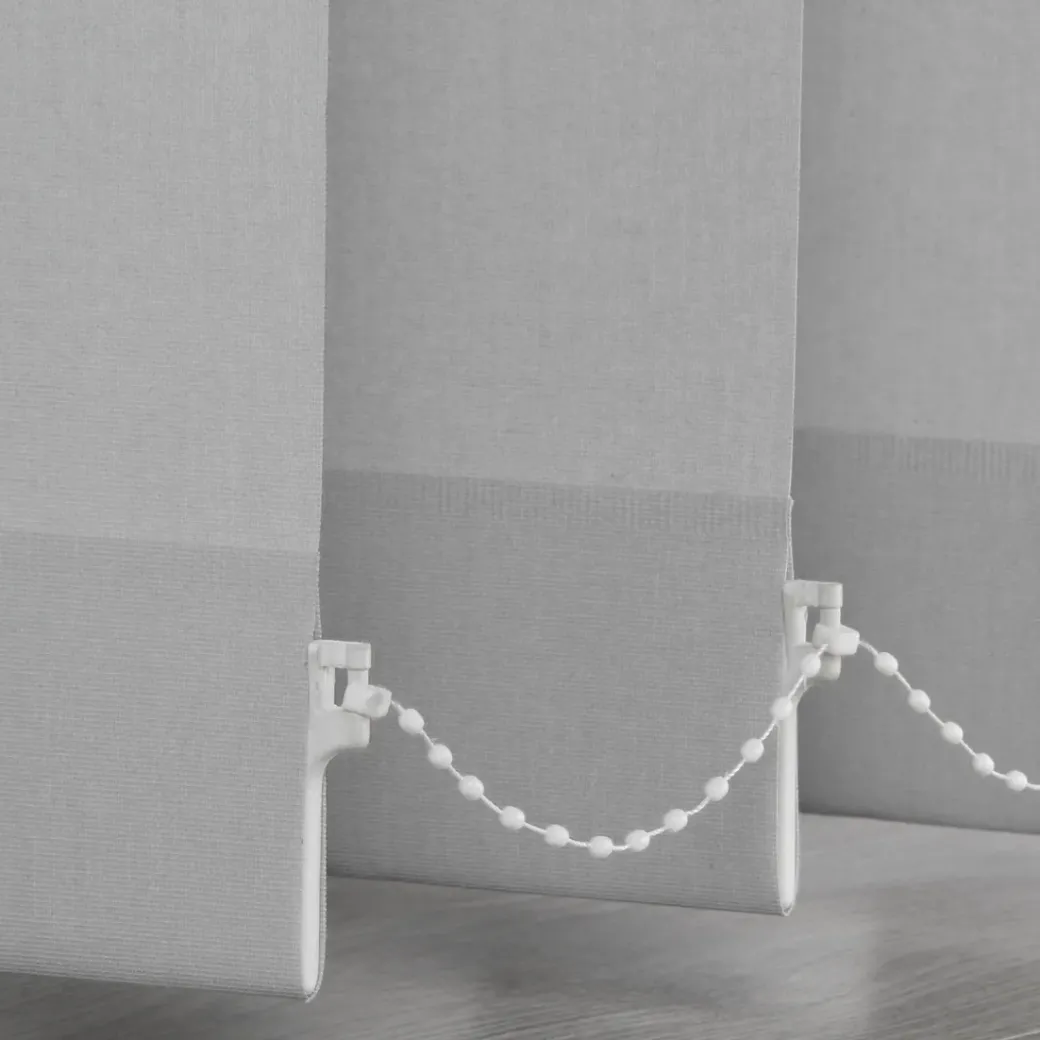 Brico Lamellen-Madeco 3058 Verticale Lamellen 5 Stuks Lichtdoorlatend Grijs 8,9 X 260 Cm + Rail 250 Cm