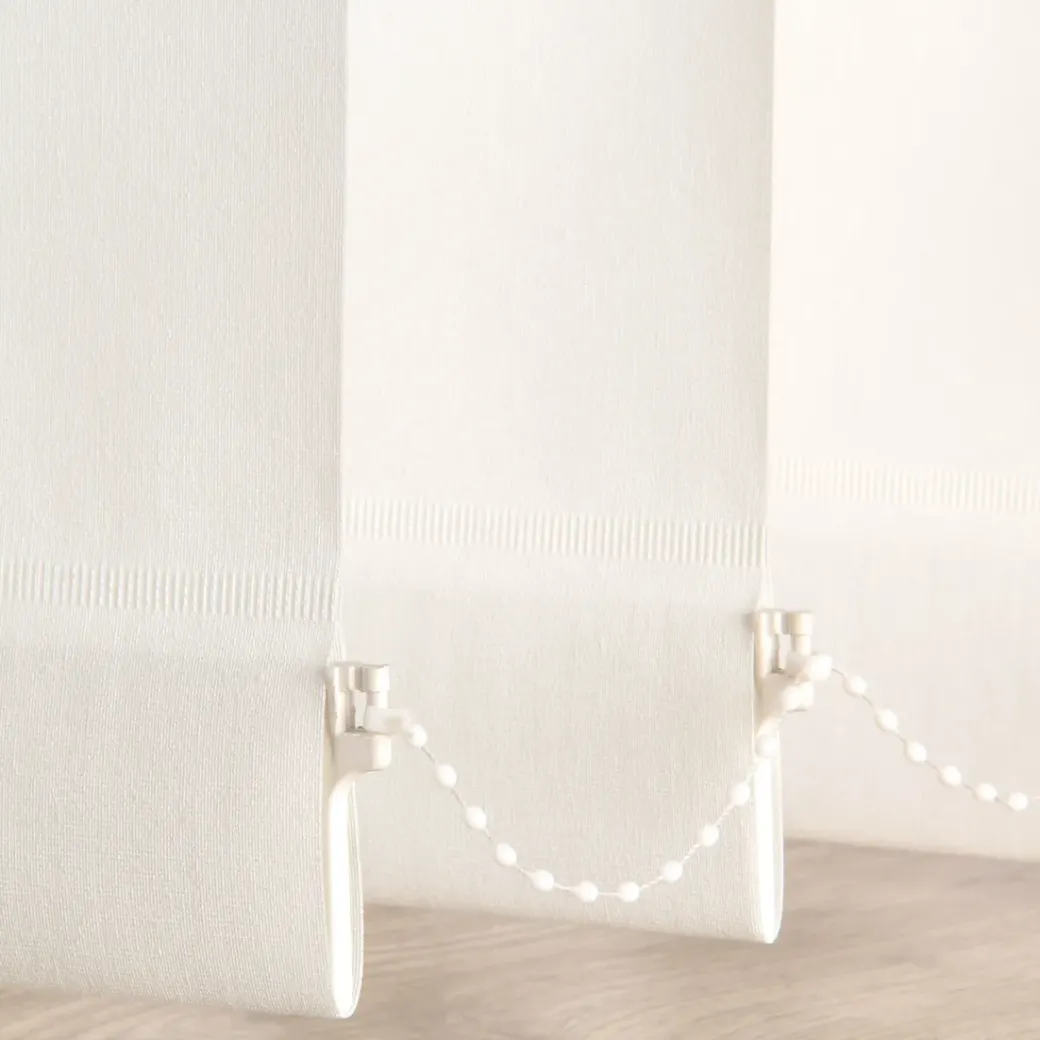 Brico Lamellen-Madeco 3051 Verticale Lamellen 5 Stuks Wit 8,9 X 260 Cm + Rail 150 Cm