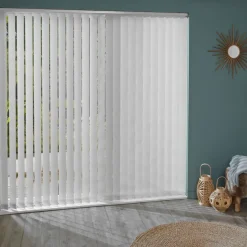 Brico Lamellen-Madeco 3051 Verticale Lamellen 5 Stuks Wit 8,9 X 260 Cm + Rail 250 Cm