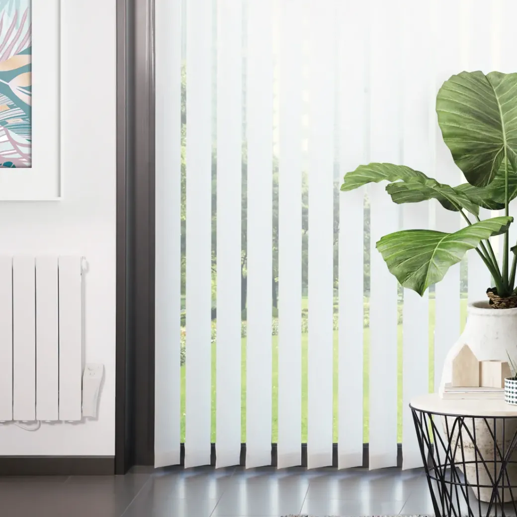 Brico Lamellen-Madeco 4115 Verticale Lamellen Compleet Lichtdoorlatend Wit 12,7 X 260 Cm + Rail 200 Cm