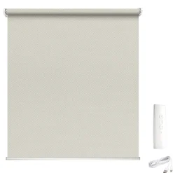 Brico Isolerende Raamdecoratie-Madeco Beige E-Roll Gemotoriseerd Screen Rolgordijn Beige 60X250Cm