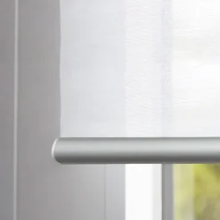 Brico Rolgordijnen-Madeco Grey Gemotoriseerd Lichtdoorlatend Rolgordijn E-Roll Grijs 120X250Cm