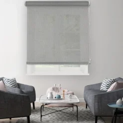 Brico Isolerende Raamdecoratie-Madeco Grey Thermisch Lichtdoorlatend Rolgordijn Lichtgrijs 120X190Cm
