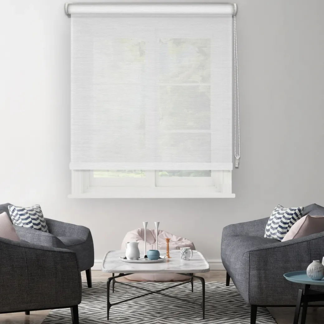 Brico Rolgordijnen-Madeco Rolgordijn Wit Mesh 1716 90X190Cm