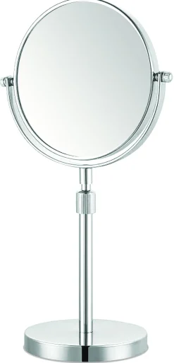 Make-Up Spiegel Rond 5X Vergrotend Staand Chroom O15Cm|Brico New