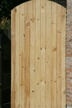Brico Tuindeuren-Massief Houten Boogdeur 90X180/160Cm