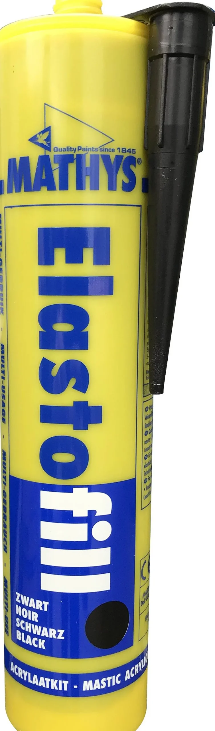 Mathys Elastofill Zwart 310Ml|Brico Best