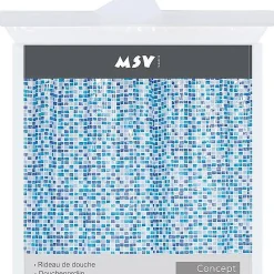 Msv Douchegordijn Concept Blauw 180Cm|Brico Outlet
