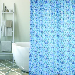 Msv Douchegordijn Concept Blauw 180Cm|Brico Outlet