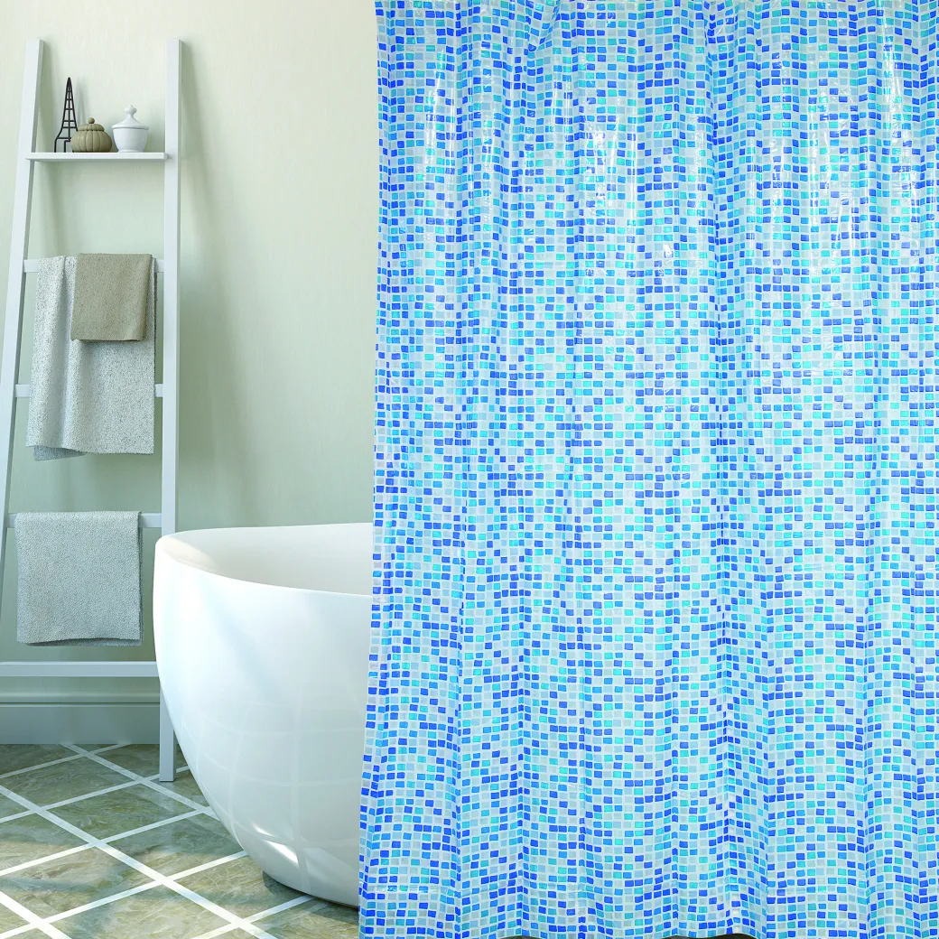 Msv Douchegordijn Concept Blauw 180Cm|Brico Outlet