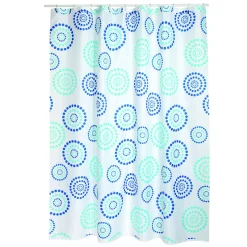 Msv Douchegordijn Dots Blauw 180Cm|Brico Outlet