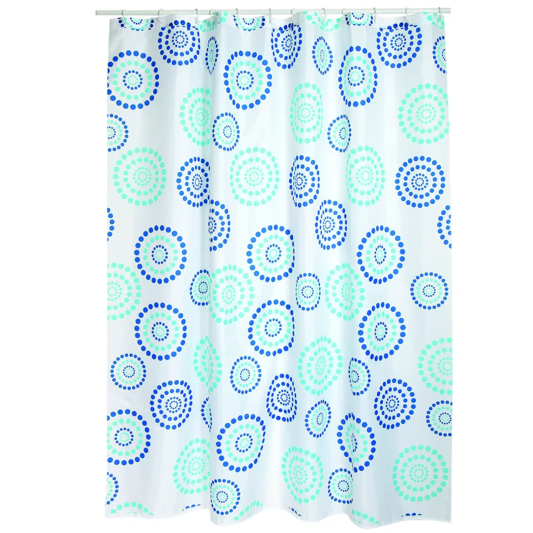 Msv Douchegordijn Dots Blauw 180Cm|Brico Outlet