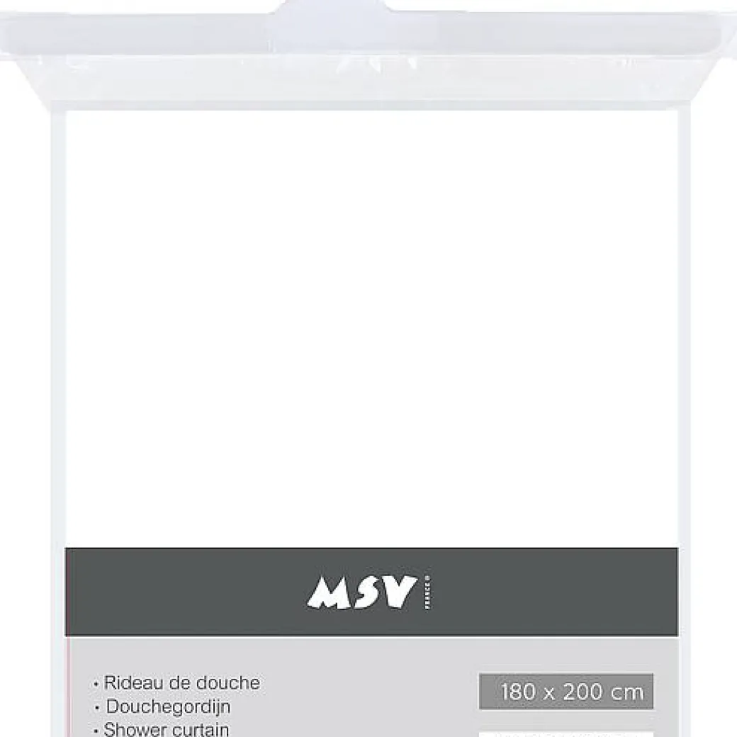 Msv Douchegordijn Wit 240Cm|Brico