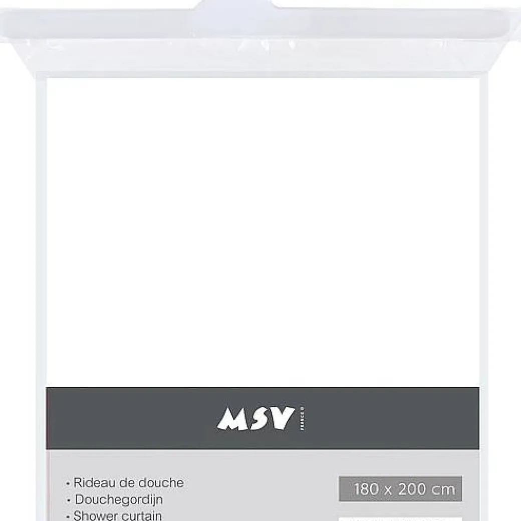 Msv Douchegordijn Wit 180Cm|Brico Online