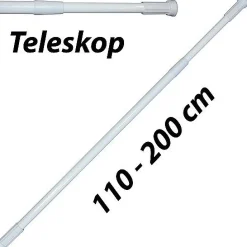 Msv Douchestang 110-200Cm Uitschuifbaar Wit|Brico Online
