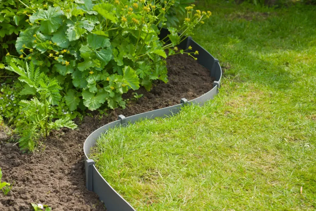 Brico Opsluitbanden & Boordstenen-Nature Grondpennen Voor Tuinborder Polyethyleen Grijs 1,9X1,8X26,7Cm 10 Stuks