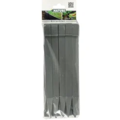 Brico Opsluitbanden & Boordstenen-Nature Grondpennen Voor Tuinborder Polyethyleen Grijs 1,9X1,8X26,7Cm 10 Stuks
