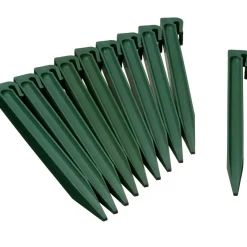 Brico Opsluitbanden & Boordstenen-Nature Grondpennen Voor Tuinborder Polyethyleen Groen 1,9X1,8X26,7Cm 10 Stuks