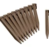 Brico Opsluitbanden & Boordstenen-Nature Grondpennen Voor Tuinborder Polyethyleen Taupe 1,9X1,8X26,7Cm 10 Stuks