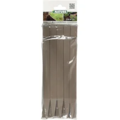 Brico Opsluitbanden & Boordstenen-Nature Grondpennen Voor Tuinborder Polyethyleen Taupe 1,9X1,8X26,7Cm 10 Stuks