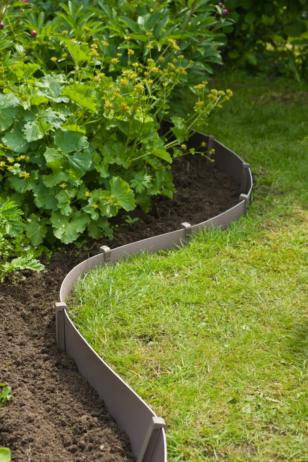 Brico Opsluitbanden & Boordstenen-Nature Tuinborder Pe Taupe 3Mm - H15Cmx10M