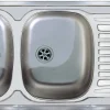 Nord Inox Spoelbak 2 Kommen + Afdruipplaat Omkeerbaar 116X50Cm Roestvrij Staal|Brico Hot