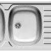 Nord Inox Spoelbak Opbouw 2 Kommen + Afdruipplaat 120X50Cm Roestvrij Staal|Brico Outlet