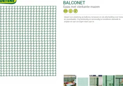 Brico Balkonschermen-Nortene Balkonscherm Cuadrant 05 Groen 1X5M