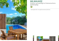 Brico Balkonschermen-Nortene Balkonscherm Milwaukee Bruin 1X3M