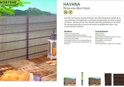 Nortene Donkerbruin Privacyscherm Havana 1X5M|Brico New