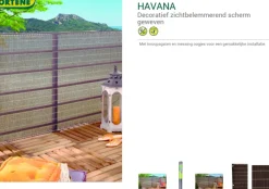 Brico Balkonschermen-Nortene Scherm Havana Beige 1X5M