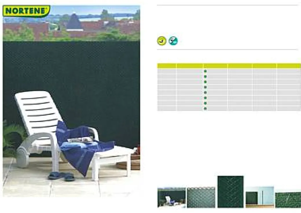 Nortene Tuinscherm Plastic Groen 1X3M|Brico Hot