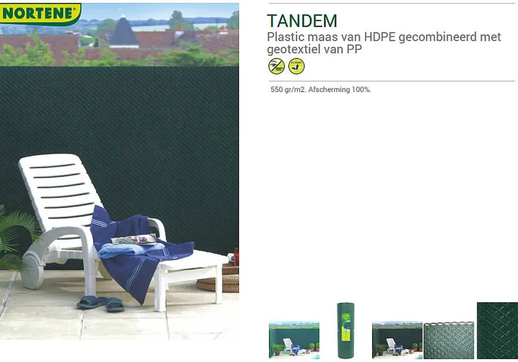 Nortene Tuinscherm Plastic Groen 1X3M|Brico Hot