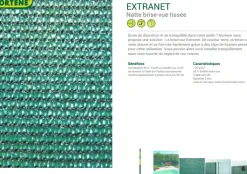 Brico Balkonschermen-Nortene Zichtbelemmering Extranet Groen 2X10M