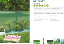 Brico Balkonschermen-Nortene Zichtdoek Zichtbelemmering Windanet Groen 1X3M