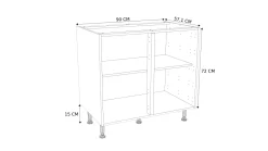 Onderkast Keuken Modulo Wit 90Cm|Brico Online