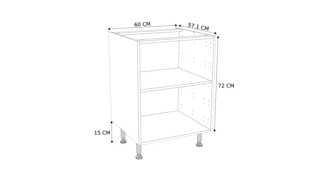 Onderkast Keuken Modulo Wit 60Cm|Brico Clearance