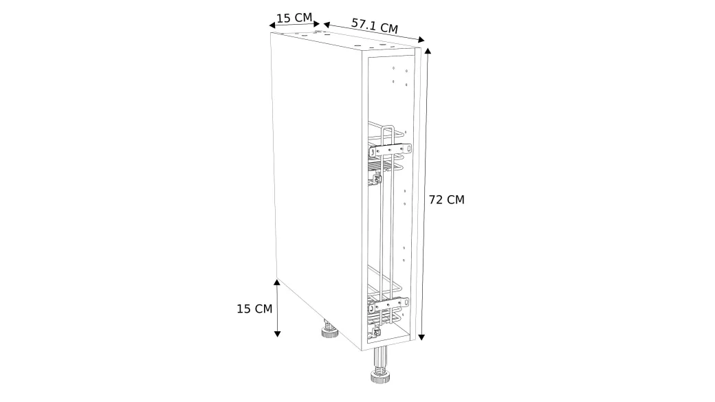 Onderkast Kruidenrek Keuken Modulo Wit 15Cm|Brico Online