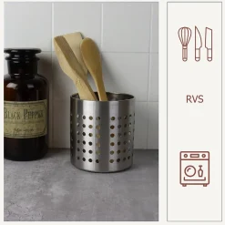Orange85 Spatelpot Keukengerei Houder Lepelpot Rvs|Brico Hot