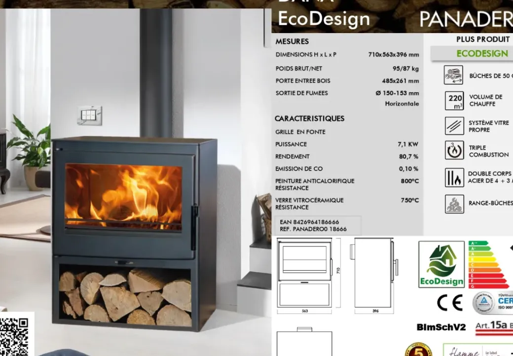 Brico Houtkachels<Panadero Houtkachel Dana Ecodesign 7,1Kw